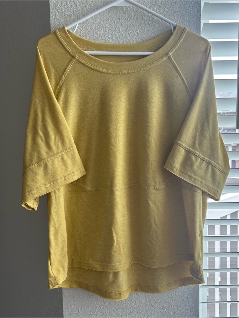 Women's Yellow Short-Sleeve Boxy Top